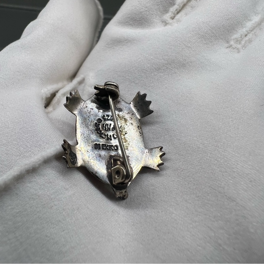 Vintage Sterling Silver Turtle Taxco Mexico Handcrafted signed PMH Eagle Mark 3 - Picture 4 of 7